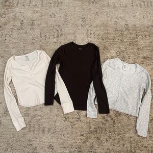 No Boundaries set of 3 long sleeved tees